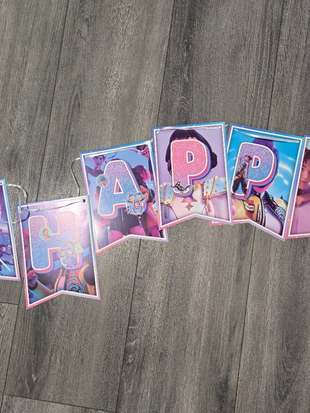 Kpop Demon Hunters Happy Birthday Sign